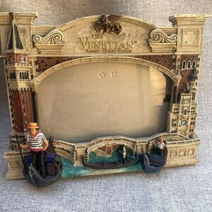 Vintage The Venetian Las Vegas Casino Resort 3D Gondola Picture Photo Frame